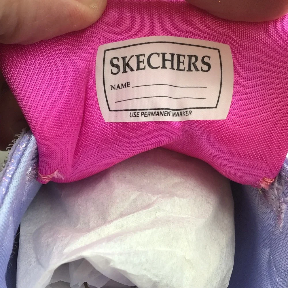 Skechers Twinkle Toes S Lights Butterfly Sky Lavender Kids Shoes Size 2 NEW